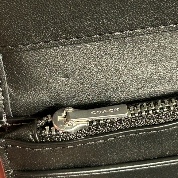 Coach Essential Slim Card Case In Black Crystal Signature Jacquard - Picture 5 of 5